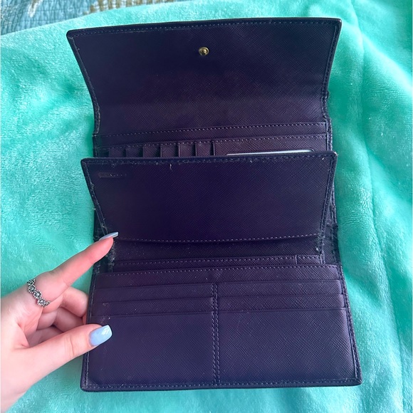 Coach Tri-fold Wallet with Removable Checkbook Cover - Picture 5 of 10